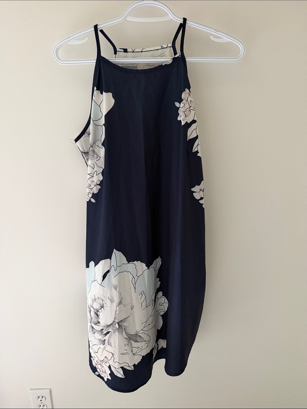 SHEIN Navy Floral Slip Jumpsuit